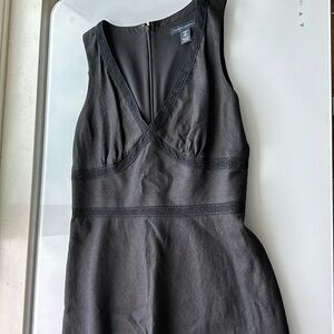 Like new black linen mid length Banana Republic dress